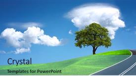  Presentation with empty road motion blur - Audience pleasing presentation design consisting of learning curve - empty road panorama backdrop and a light blue colored foreground