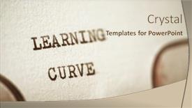  Presentation with learning - PPT theme featuring learning-curve-phrase-written background and a  colored foreground