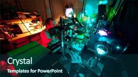  Presentation with research development - Colorful theme enhanced with learning development - scientist engaged in research backdrop and a ocean colored foreground