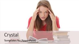  Presentation with learning difficulties - Colorful slide set enhanced with learning difficulties - teenage girl studying backdrop and a soft green colored foreground