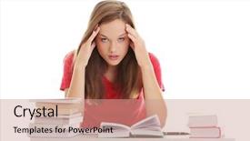  Presentation with girl teens - Cool new presentation theme with learning difficulties - teenage girl studying backdrop and a coral colored foreground