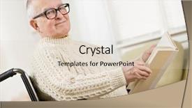  Presentation with learning disabilities - Presentation design having learning disabilities - disabled man in wheelchair enjoying background and a lemonade colored foreground