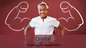  Presentation with school desk - Amazing slide deck having learning disabilities - girl sitting in wheelchair backdrop and a tawny brown colored foreground