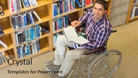  Presentation with learning disabilities - Beautiful PPT theme featuring learning disabilities - high angle portrait backdrop and a coral colored foreground