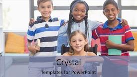  Presentation with learning disabilities - Amazing slide set having learning disabilities - portrait of smiling school kids backdrop and a seafoam green colored foreground