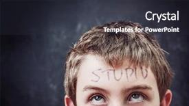  Presentation with learning disabilities - Audience pleasing theme consisting of learning disabilities - student with stupid written backdrop and a dark gray colored foreground