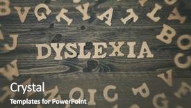  Presentation with dyslexia - Cool new slides with learning disabilities - word dyslexia on a dark backdrop and a dark gray colored foreground