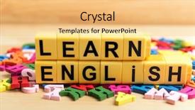  Presentation with wood board - Presentation theme enhanced with learning disorders - learn english message near background and a yellow colored foreground