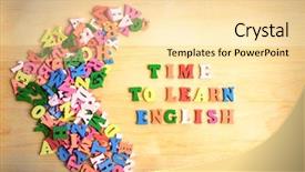  Presentation with wood board - Presentation theme enhanced with learning disorders - time to learn english wooden background and a blonde colored foreground