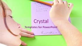  Presentation with school desk - Amazing slides having learning disorders - young child asleep on desk backdrop and a pink colored foreground