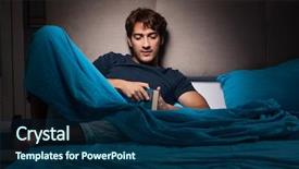  Presentation with young college student diagnosis of chlamydia - Cool new PPT theme with learning disorders - young student reading book backdrop and a navy blue colored foreground