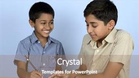  Presentation with indian history temples - Slides featuring learning english - handsome indian toddler being coached background and a coral colored foreground
