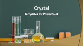  Presentation with chef blackboard - Colorful slide set enhanced with learning experience - blackboard and labware backdrop and a ocean colored foreground