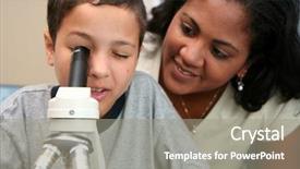  Presentation with elementary - Slide deck consisting of learning experience - child at an elementary school background and a gray colored foreground