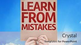  Presentation with annual day invitation card - Slide set consisting of learning experience - learn from mistakes card background and a coral colored foreground