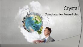  Presentation with open book spiral - Amazing PPT layouts having learning experience - man with opened book backdrop and a light gray colored foreground