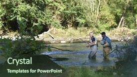  Presentation with tv guide - PPT theme featuring learning fly - flyfisherman with fishing guide background and a  colored foreground