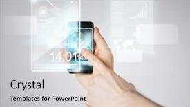  Presentation with virtual hand - Presentation consisting of learning future - close up of man hand background and a light gray colored foreground