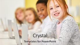  Presentation with learning - PPT layouts consisting of learning in primary class computer background and a  colored foreground