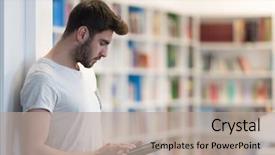  Presentation with library research - Beautiful presentation featuring learning lessons in school library backdrop and a mint green colored foreground