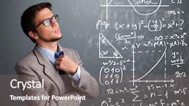  Presentation with thinking - Presentation theme consisting of learning maths - handsome young school boy thinking background and a gray colored foreground