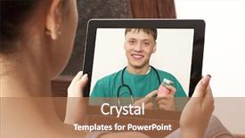  Presentation with video woodland - Beautiful presentation featuring learning medicine - woman having video chat backdrop and a coral colored foreground