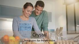  Presentation with banking comercial baking - Theme consisting of learning memory - happy young couple baking together background and a  colored foreground