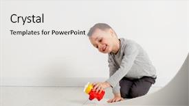  Presentation with home equity - Audience pleasing presentation theme consisting of learning pilot airplanes - boy playing at home backdrop and a white colored foreground