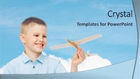  Presentation with sky blue - Audience pleasing slide deck consisting of learning pilot airplanes - dreams future hobby and childhood backdrop and a  colored foreground