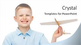  Presentation with dreams - Theme having learning pilot airplanes - dreams future hobby and childhood background and a white colored foreground