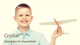  Presentation with dreams - Amazing slides having learning pilot airplanes - dreams future hobby and childhood backdrop and a cream colored foreground