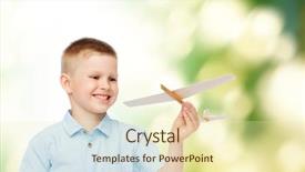  Presentation with dreams - Cool new slide set with learning pilot airplanes - dreams future hobby ecology backdrop and a  colored foreground