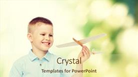  Presentation with dreams - Colorful PPT layouts enhanced with learning pilot airplanes - dreams future hobby ecology backdrop and a  colored foreground