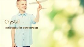  Presentation with renewable energy green future - Colorful theme enhanced with learning pilot airplanes - dreams future hobby ecology backdrop and a  colored foreground