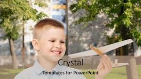  Presentation with future education - Presentation theme with learning pilot airplanes - dreams future hobby education background and a  colored foreground