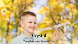  Presentation with future - Amazing PPT theme having learning pilot airplanes - dreams future hobby season backdrop and a  colored foreground