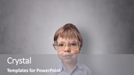  Presentation with empty tomb - Colorful presentation theme enhanced with learning psychology - adorable little boy portrait backdrop and a gray colored foreground