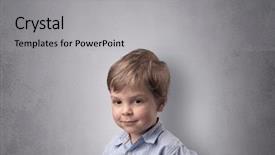  Presentation with empty tomb - Beautiful presentation featuring learning psychology - adorable little boy portrait backdrop and a light gray colored foreground