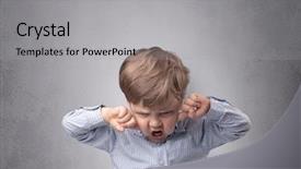  Presentation with empty - Audience pleasing slide set consisting of learning psychology - adorable little boy portrait backdrop and a light gray colored foreground