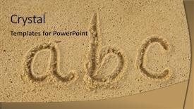  Presentation with alphabet - Slides with learning styles - alphabet letters a b c background and a coral colored foreground