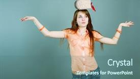  Presentation with teen - PPT theme with learning styles - portrait of a styled teen background and a ocean colored foreground