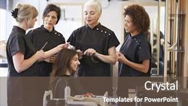  Presentation with training - Colorful presentation theme enhanced with learning styles - teacher training mature students backdrop and a tawny brown colored foreground