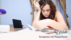  Presentation with girl reading - Audience pleasing presentation theme consisting of learning styles - teenage girl reading a book backdrop and a lemonade colored foreground