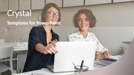  Presentation with village india women working - Cool new presentation with learning styles - two young attractive women working backdrop and a  colored foreground