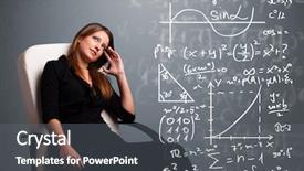  Presentation with young children at school - Slides featuring learning theory - beautiful young school girl thinking background and a gray colored foreground