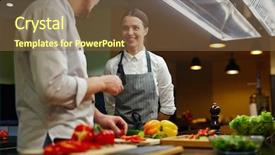  Presentation with learning - Audience pleasing presentation consisting of learning to cook backdrop and a tawny brown colored foreground