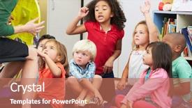  Presentation with elementary - Presentation featuring learning to tell the time background and a coral colored foreground