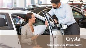  Presentation with car - Audience pleasing PPT layouts consisting of lease - car sale backdrop and a coral colored foreground