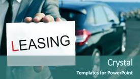  Presentation with black man - PPT theme consisting of lease - man in suit holding background and a ocean colored foreground