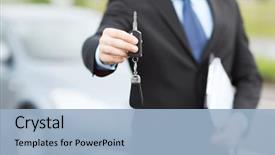  Presentation with ownership - PPT theme consisting of lease - transportation and ownership concept background and a light blue colored foreground